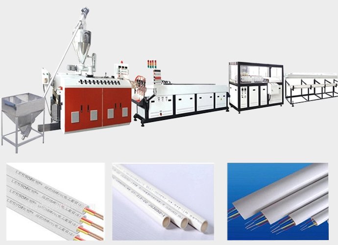 PVC four pipe extrusion line